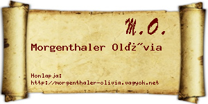 Morgenthaler Olívia névjegykártya